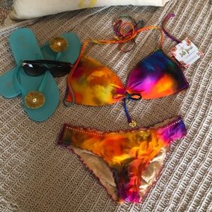 Luli Fama tie dye bikini